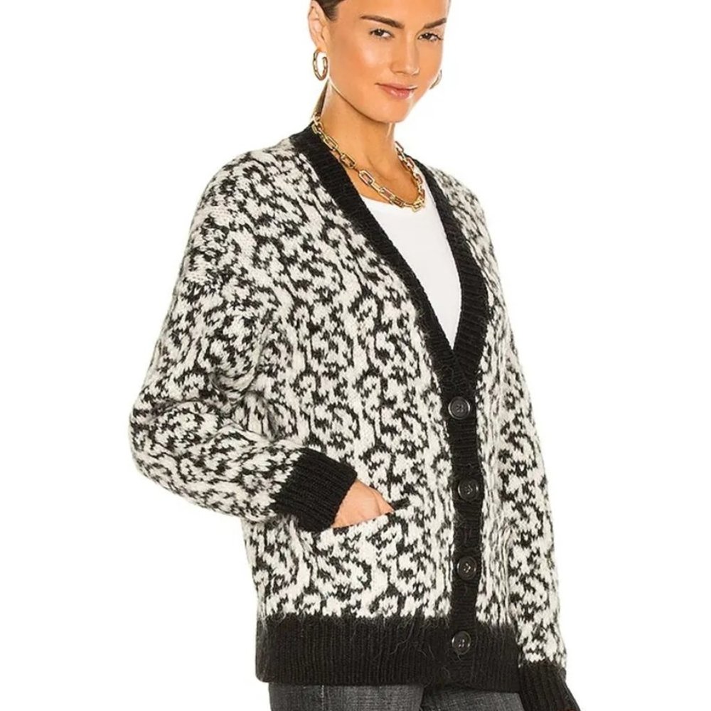 MOTHER Monochrome Patterned Cardigan